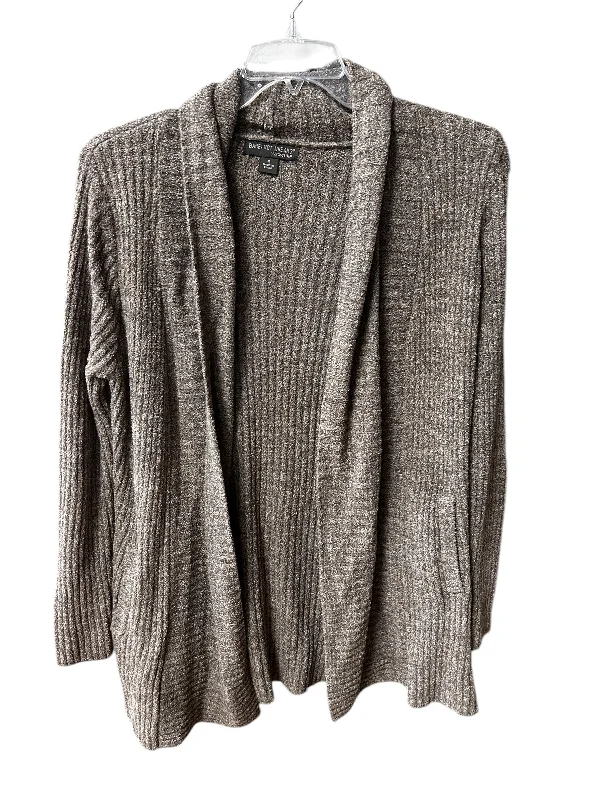 Stock Clearance Sweater Cardigan By Barefoot Dreams In Taupe, Size: M