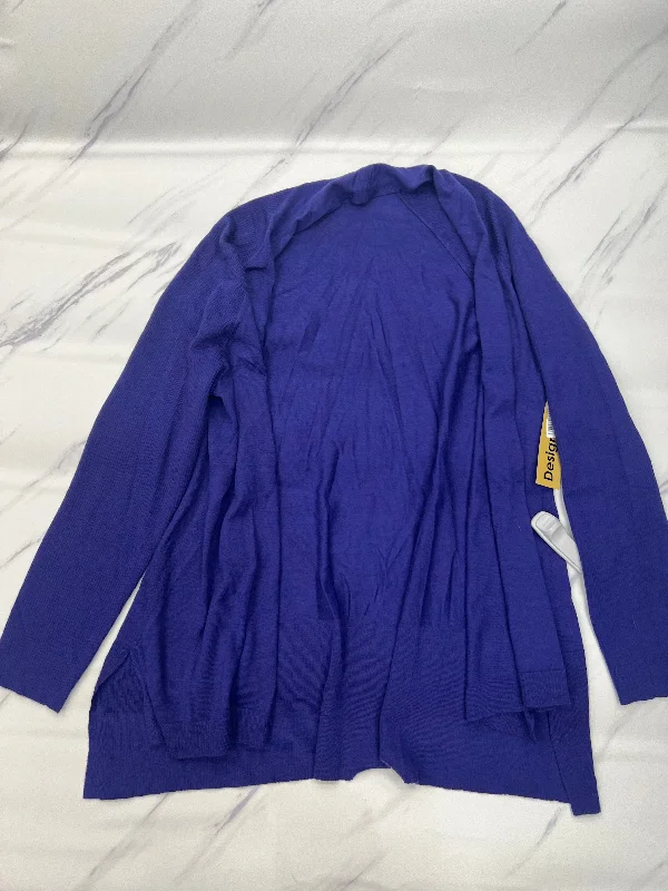Shop and Save Sweater Cardigan By Eileen Fisher In Purple, Size: Xl