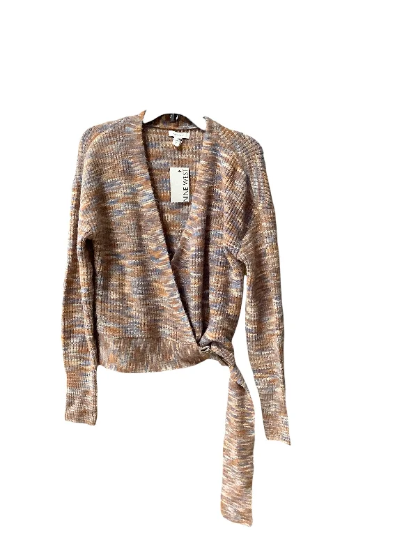 Overstock Sweater Cardigan By Nine West In Blue, Size: M
