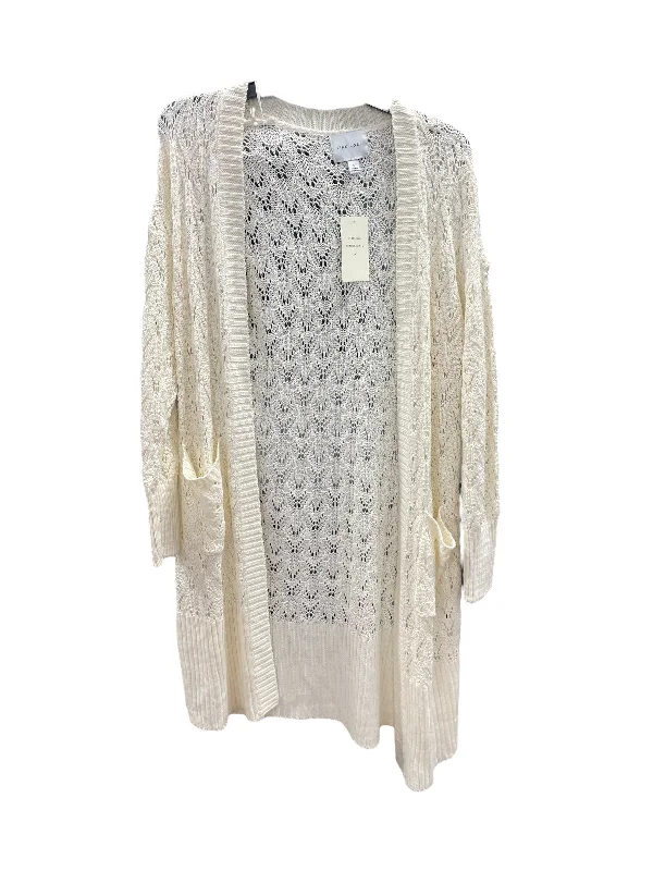 Deal Alert Sweater Cardigan By Pink Rose In Cream, Size: S