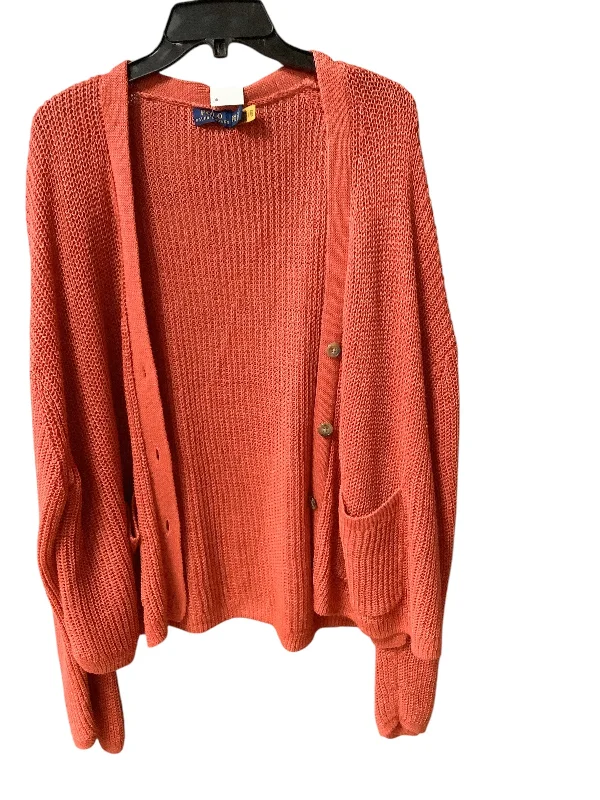 Seasonal Sale Sweater Cardigan By Polo Ralph Lauren In Pink, Size: 18