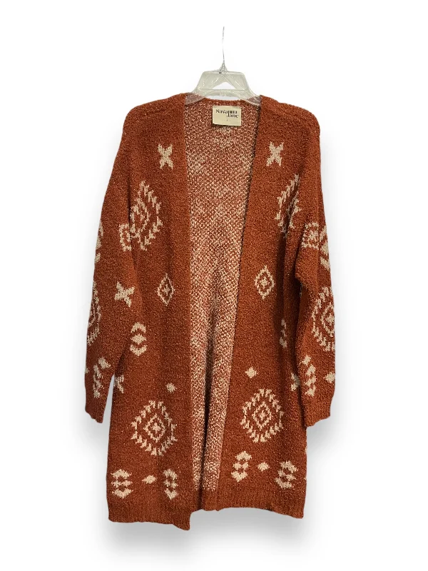 The Best Prices Sweater Cardigan By Savanna Jane In Orange & White, Size: S