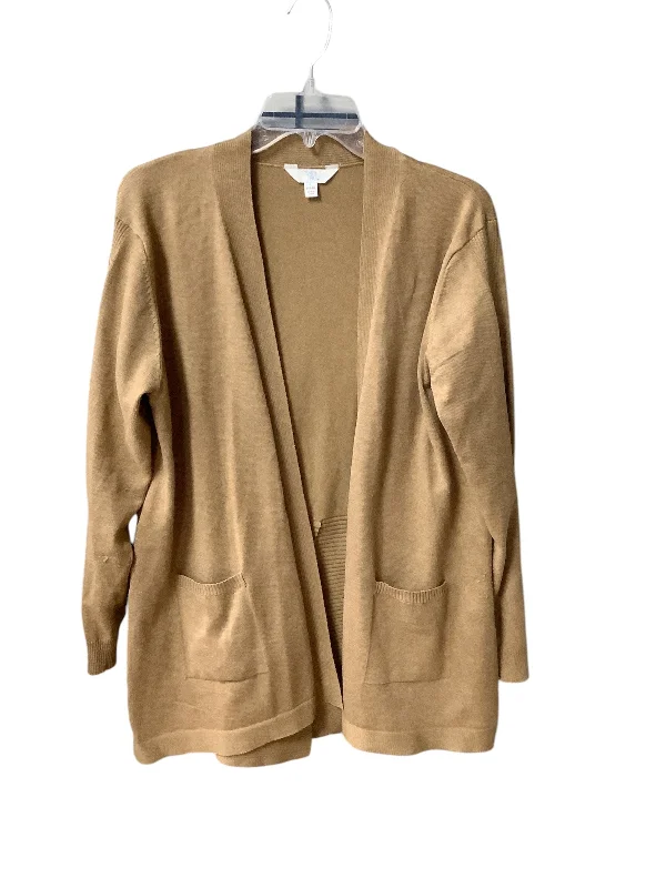 Stock Clearance Sweater Cardigan By Time And Tru In Tan, Size: L
