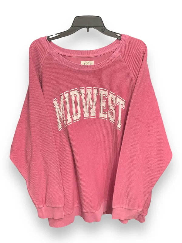 Price Blitz Sweatshirt Crewneck By Thread And Supply In Pink, Size: 2x