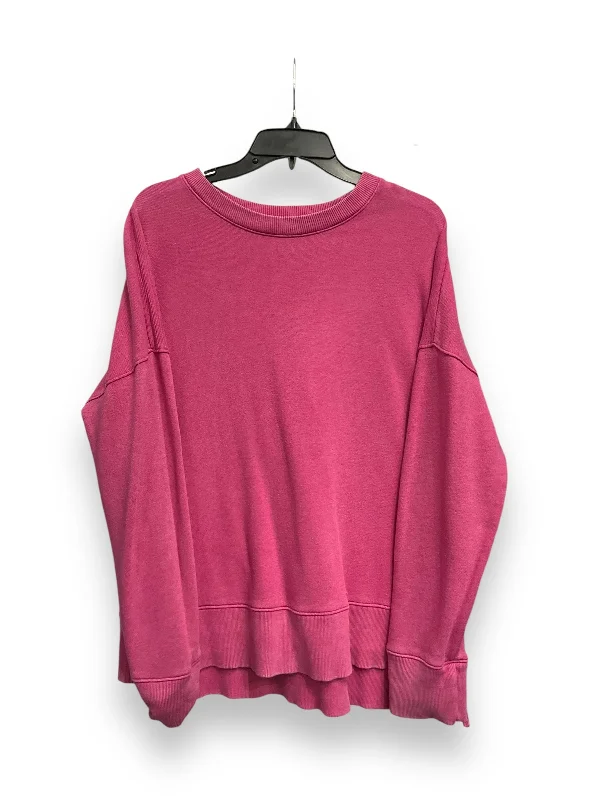Best Bargains Sweatshirt Crewneck By Time And Tru In Pink, Size: L