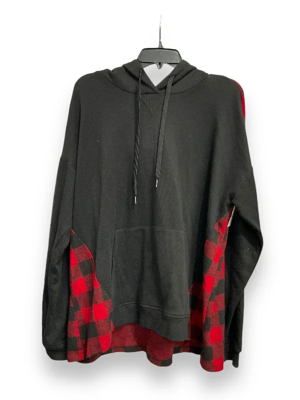 Incredible Offers Sweatshirt Hoodie By Cato In Black & Red, Size: Xl