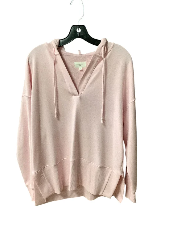 Deep Discounts Sweatshirt Hoodie By Lou And Grey In Pink, Size: S