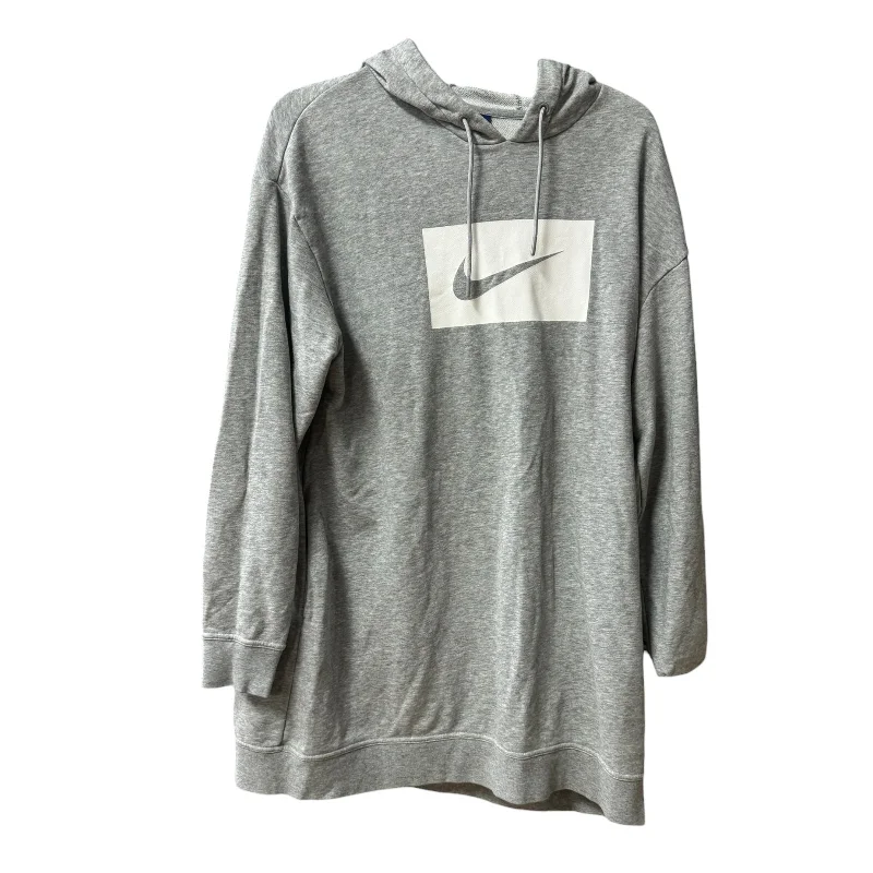 Limited Quantity Sweatshirt Hoodie By Nike Apparel In Grey, Size: L