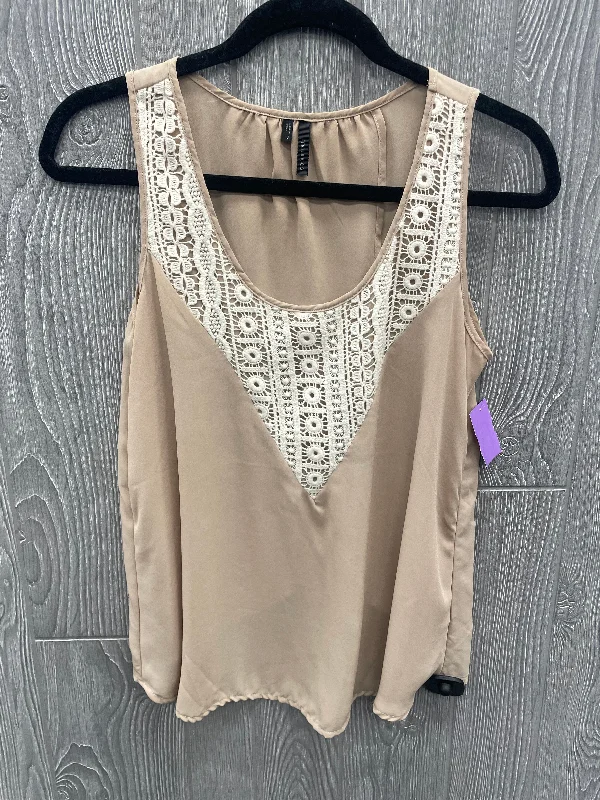 Don't Wait Tan Top Sleeveless Maurices, Size S