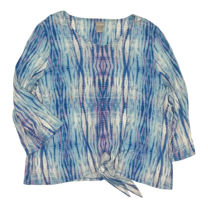 Weekend Special Top 3/4 Sleeve By Chicos In Tie Dye Print, Size:Xl