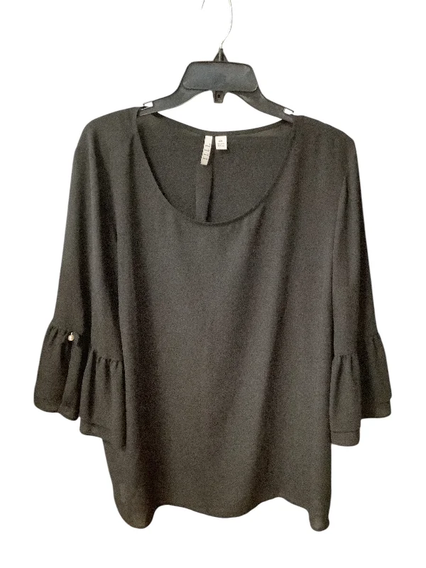 Steals and Deals Top 3/4 Sleeve By Elle In Black, Size: Xxl