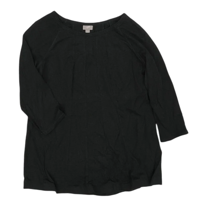 Price Cut Top 3/4 Sleeve By J. Jill In Black, Size:L