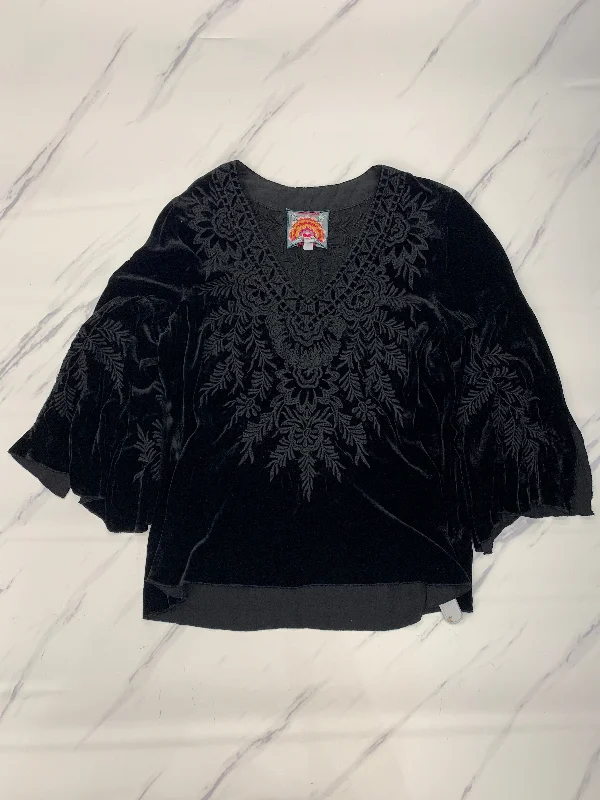 Don't Wait Top 3/4 Sleeve By Johnny Was In Black, Size:S