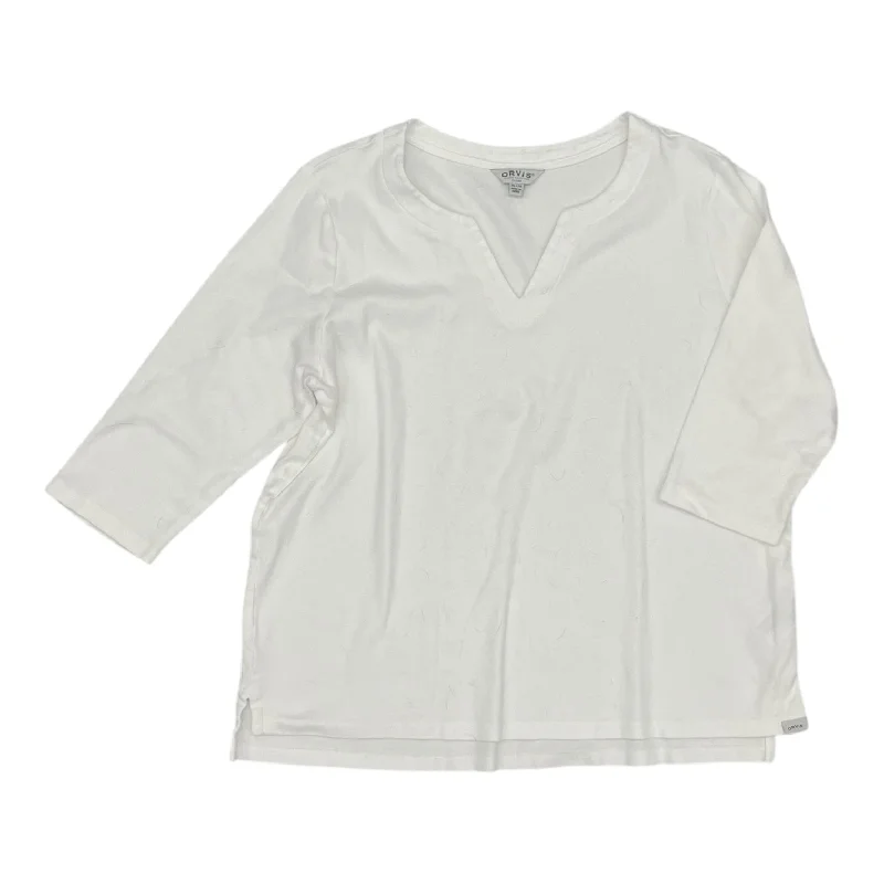Major Savings Top 3/4 Sleeve By Orvis In White, Size:Xl