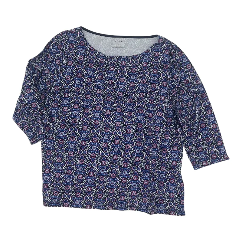 Reduced Prices Top 3/4 Sleeve By Talbots In Blue & Pink, Size:2X
