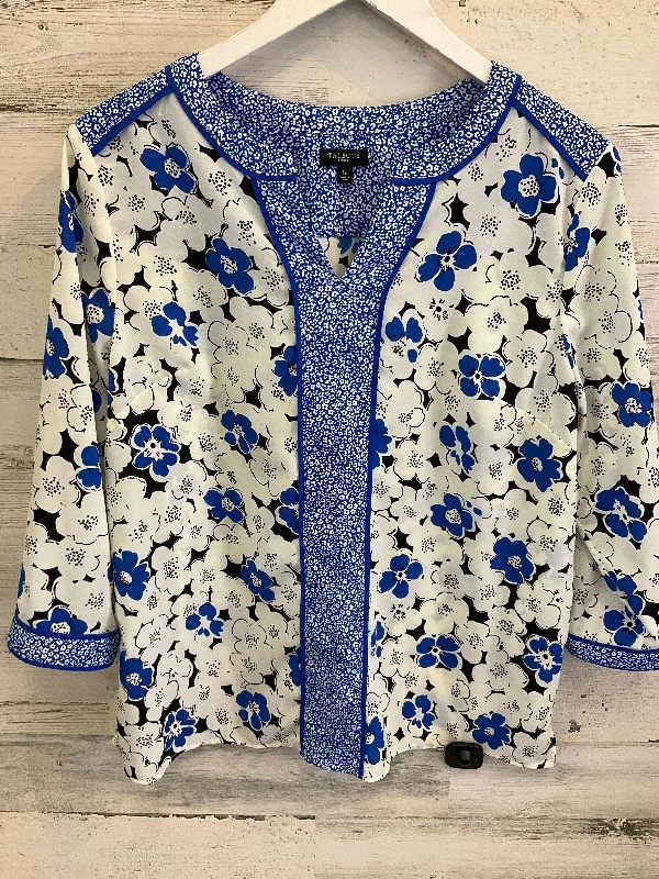 Sneak Peek Sale Top 3/4 Sleeve By Talbots In Blue, Size: Petite L