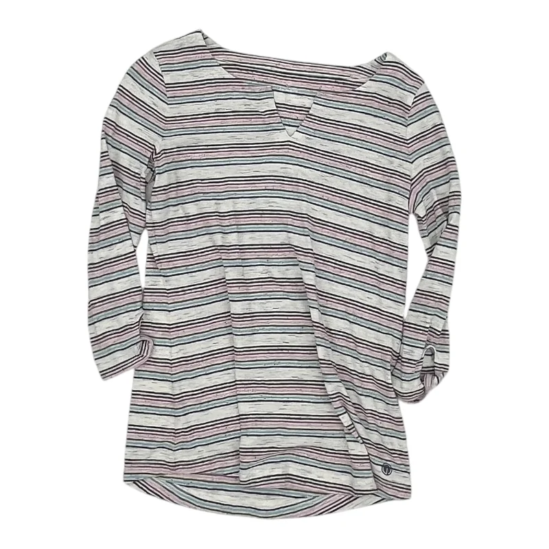 Savings Bonanza Top 3/4 Sleeve By Talbots In Striped Pattern, Size:Sp
