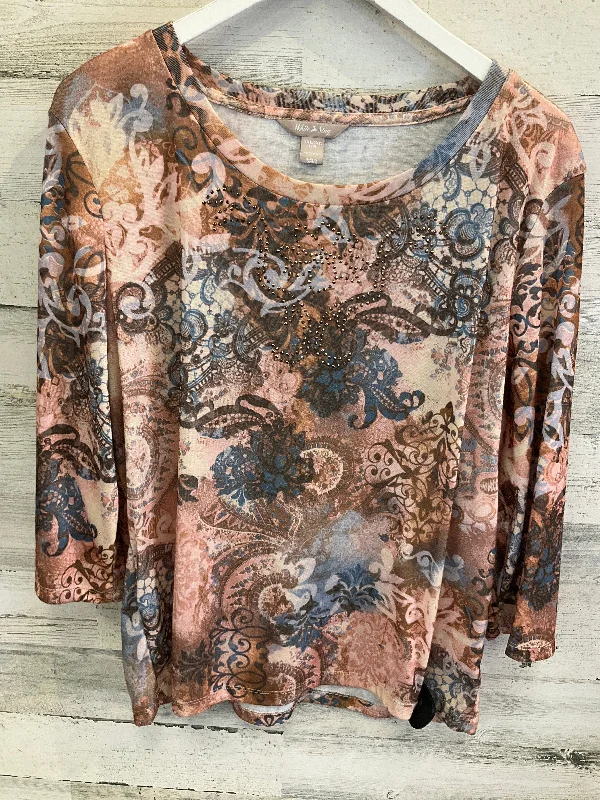 Price Buster Top 3/4 Sleeve By White Stag In Tan, Size: Xxl