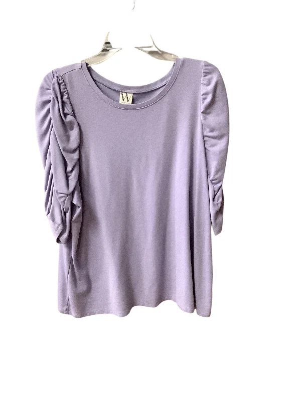Take Advantage Top 3/4 Sleeve By Worthington In Purple, Size: 18