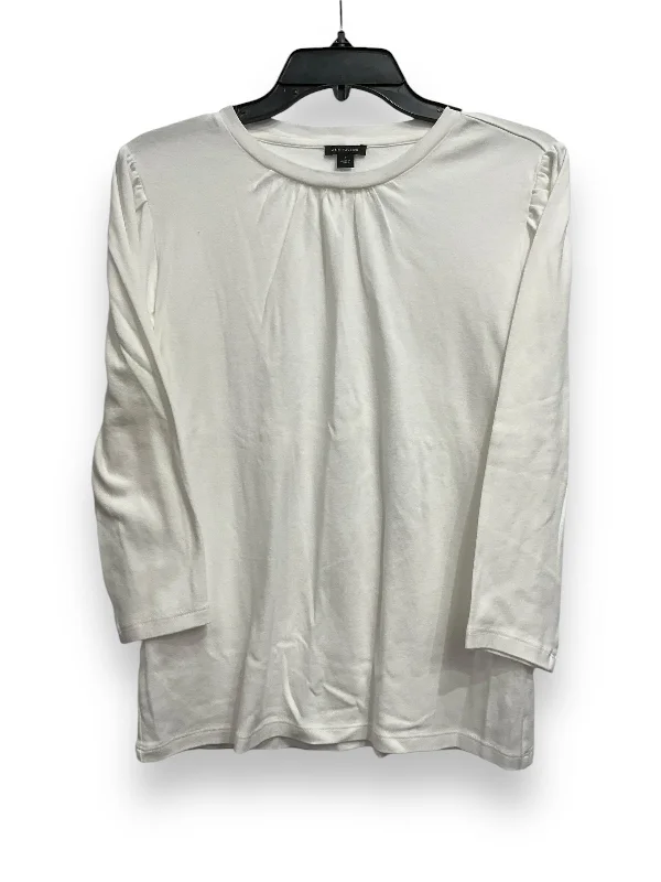Discount Deals Top Long Sleeve Basic By Ann Taylor In White, Size: S