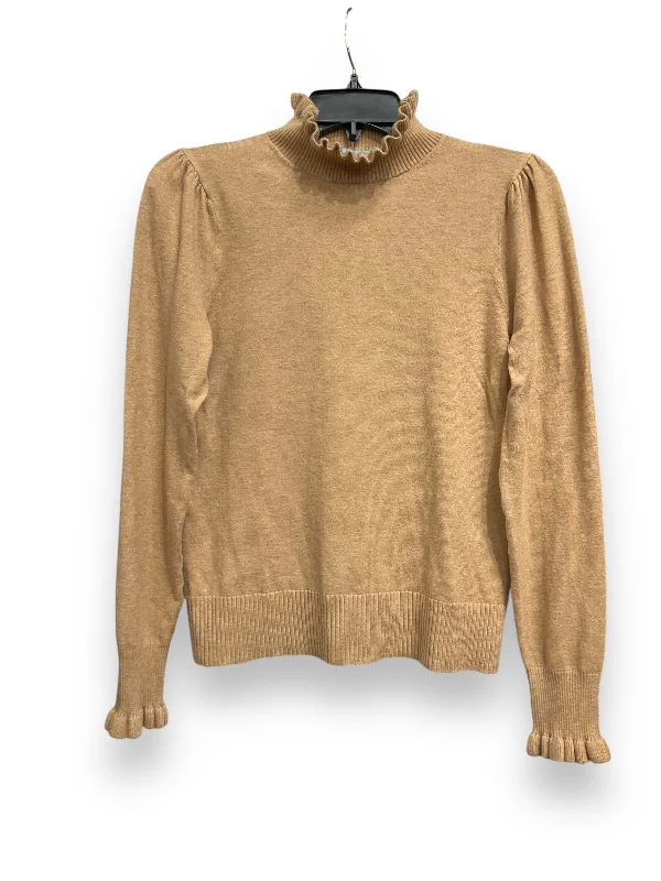 Shop and Save Top Long Sleeve Basic By Cece In Brown, Size: S