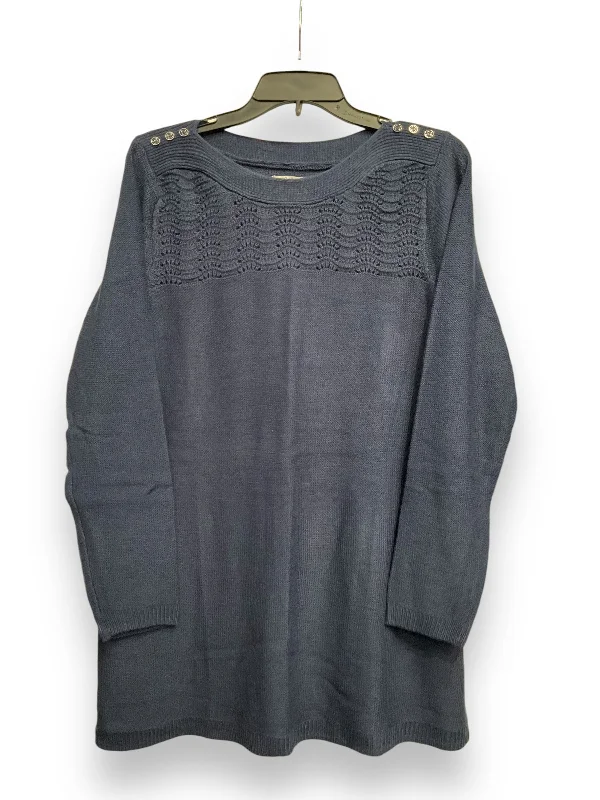Buy Now Top Long Sleeve Basic By Croft And Barrow In Blue, Size: Xl