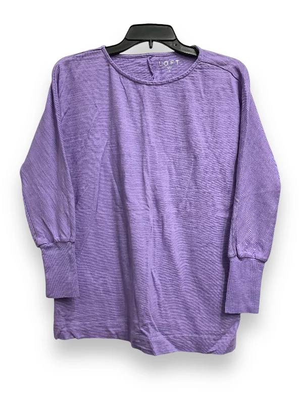 Stock Up and Save Top Long Sleeve Basic By Loft In Purple, Size: S