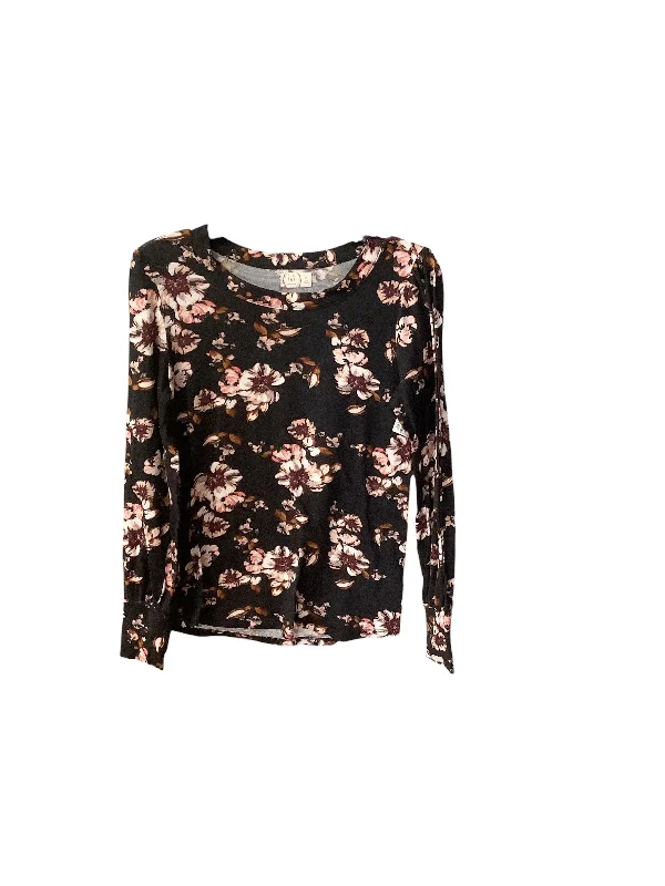 Great Deals Top Long Sleeve Basic By Maurices In Floral Print, Size: Xs