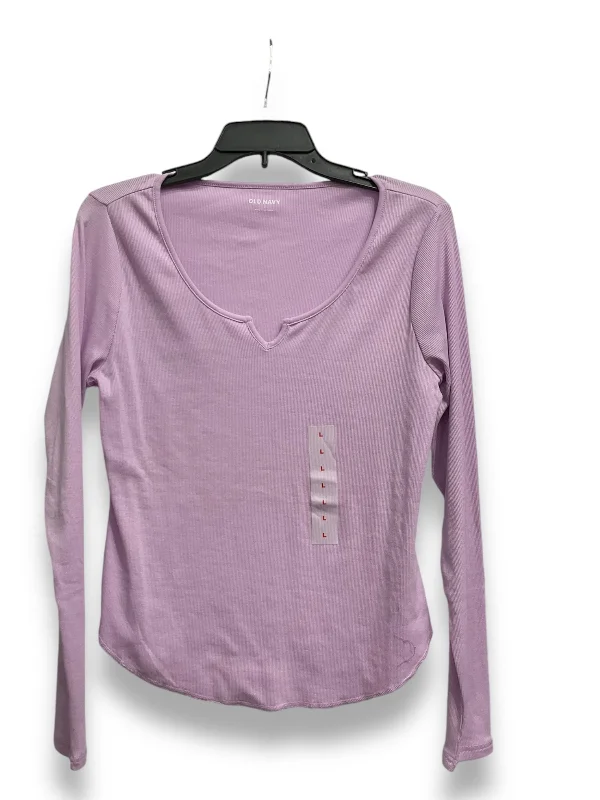 Deal Mania Top Long Sleeve Basic By Old Navy In Purple, Size: L