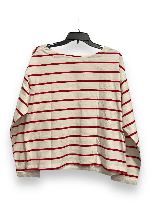 Discount Deals Top Long Sleeve Basic By Old Navy In Striped Pattern, Size: L