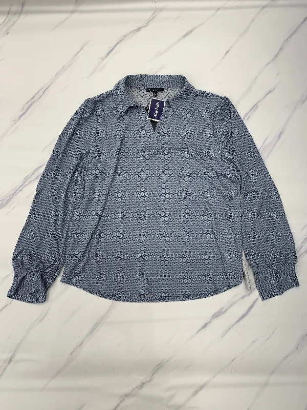 Overstock Sale Top Long Sleeve By Adrianna Papell In Grey, Size: L