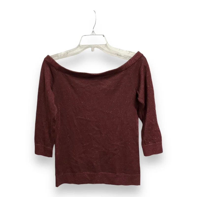 Steals and Deals Top Long Sleeve By Ann Taylor In Red, Size: S