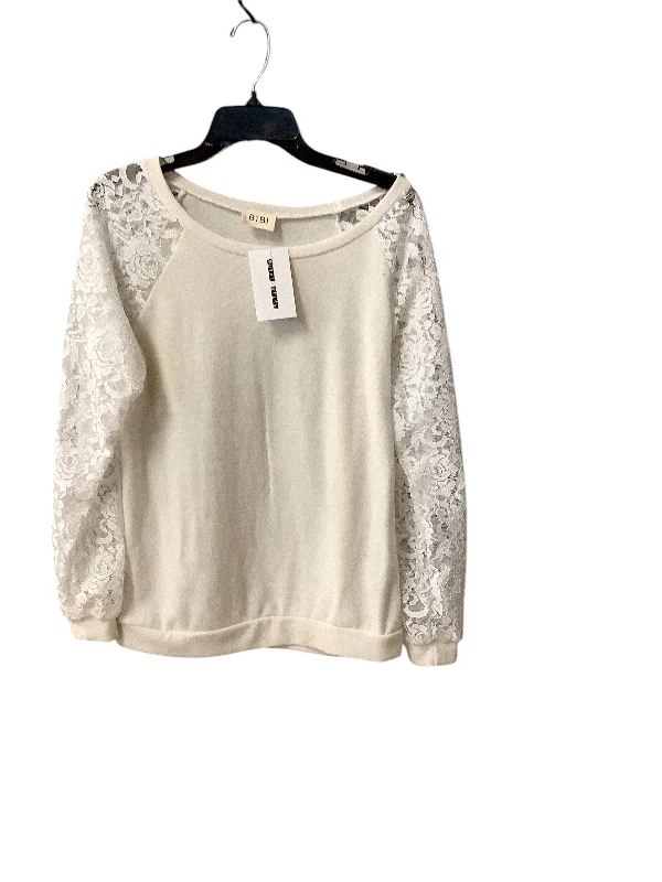 Hurry In Top Long Sleeve By Bibi In Cream, Size: S