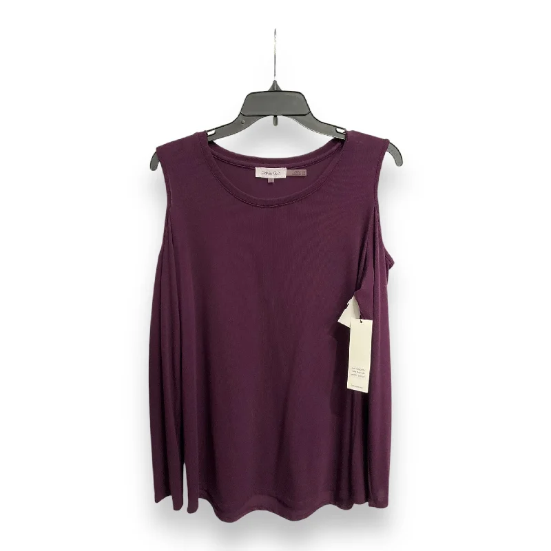 Unbeatable Prices Top Long Sleeve By Calvin Klein In Purple, Size: L