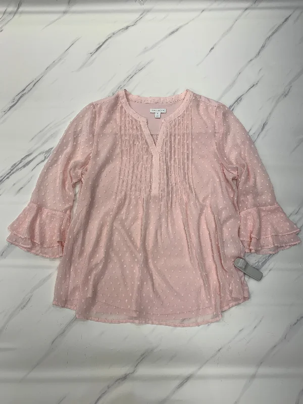 Daily Specials Top Long Sleeve By Charter Club In Pink, Size: Lp