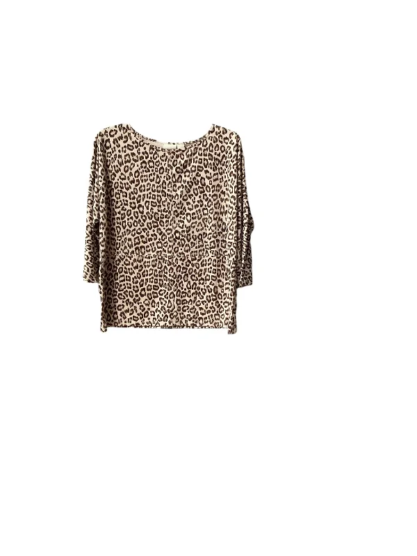 Now or Never Top Long Sleeve By Chicos In Animal Print, Size: M