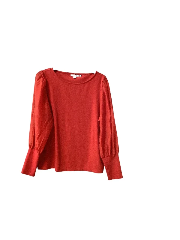 Great Bargains Top Long Sleeve By Chicos In Red, Size: L