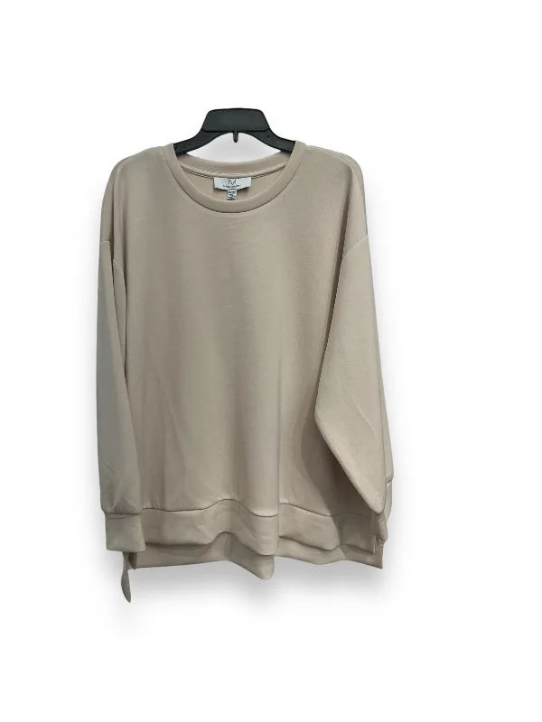 New Arrival Top Long Sleeve By Cmc In Beige, Size: 3x