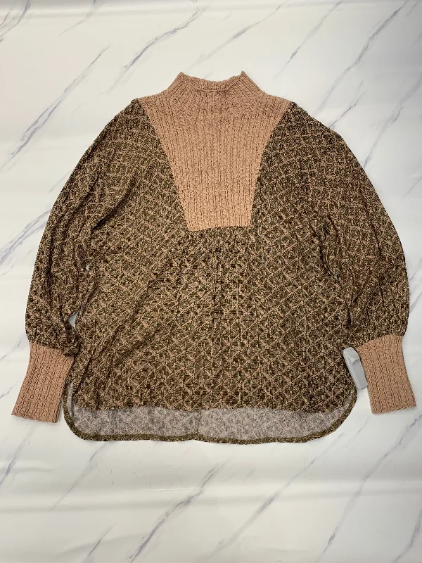 Lowest Price Top Long Sleeve By Cmc In Peach, Size: M