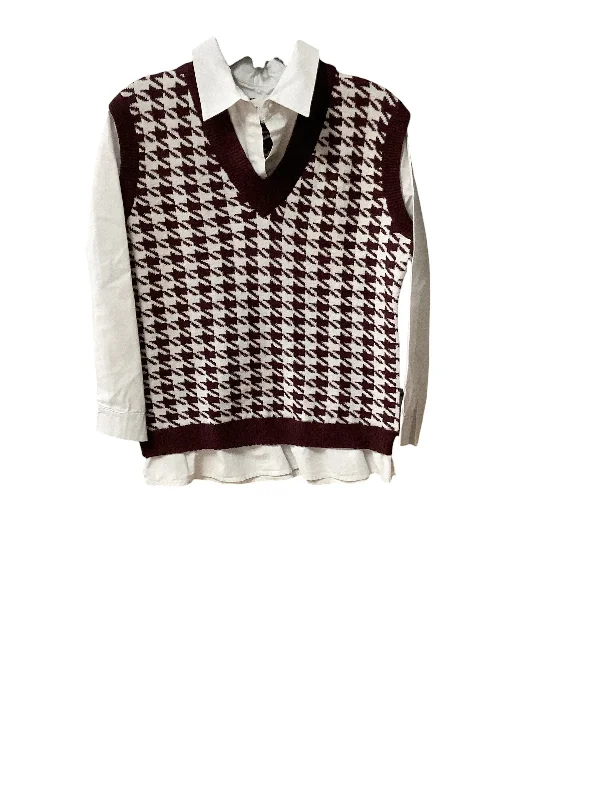 Massive Deals Top Long Sleeve By Cmc In Purple & White, Size: S