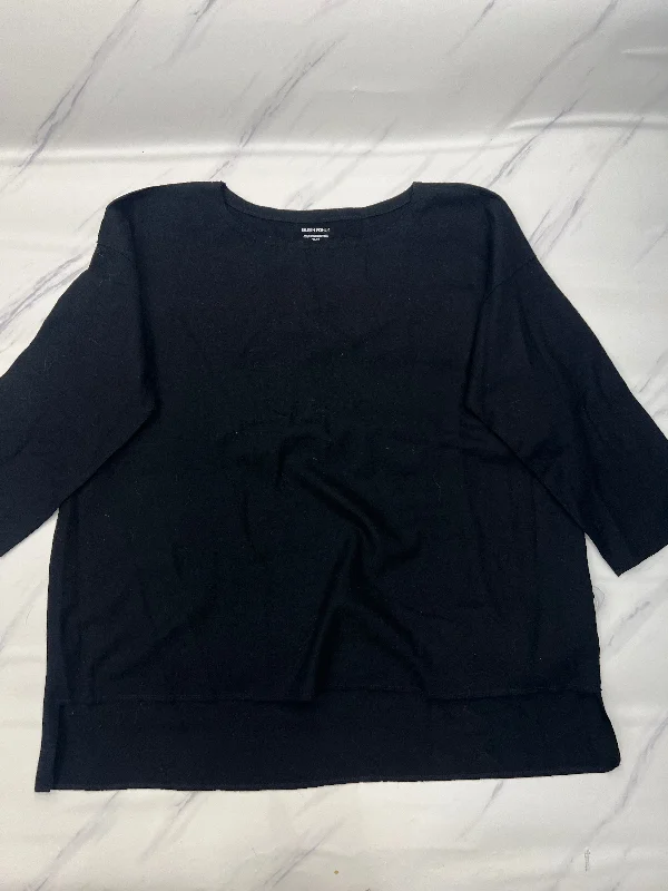Amazing Deals Top Long Sleeve By Eileen Fisher In Black, Size: Xl