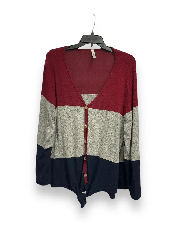 Limited Quantity Top Long Sleeve By Emerald In Multi-colored, Size: 1x