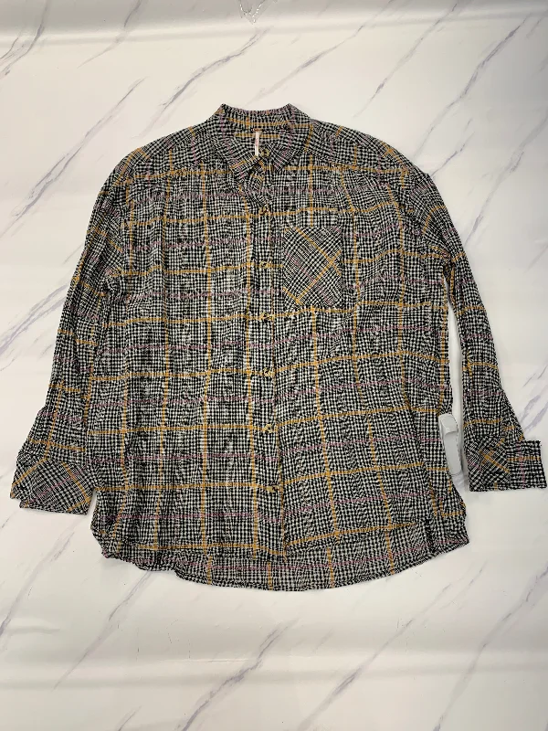 Early Access Top Long Sleeve By Free People In Plaid Pattern, Size: S