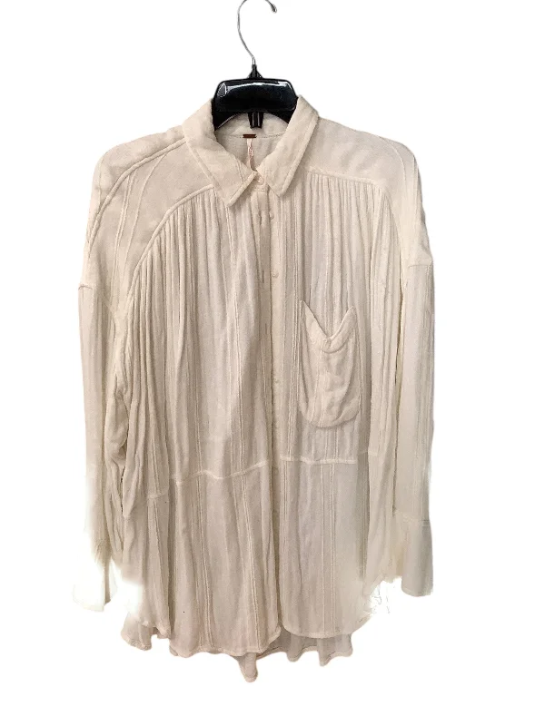 Huge Savings Top Long Sleeve By Free People In White, Size: S