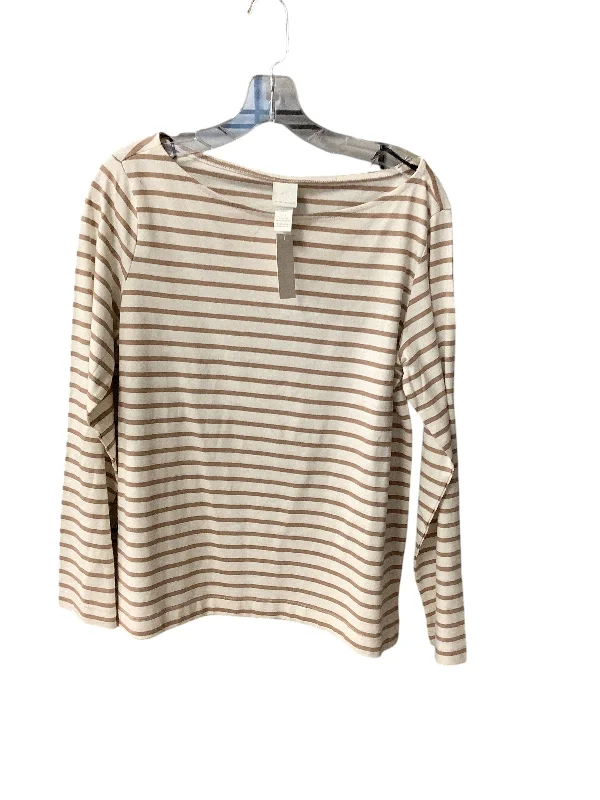 Limited Availability Top Long Sleeve By H&m In Striped Pattern, Size: M