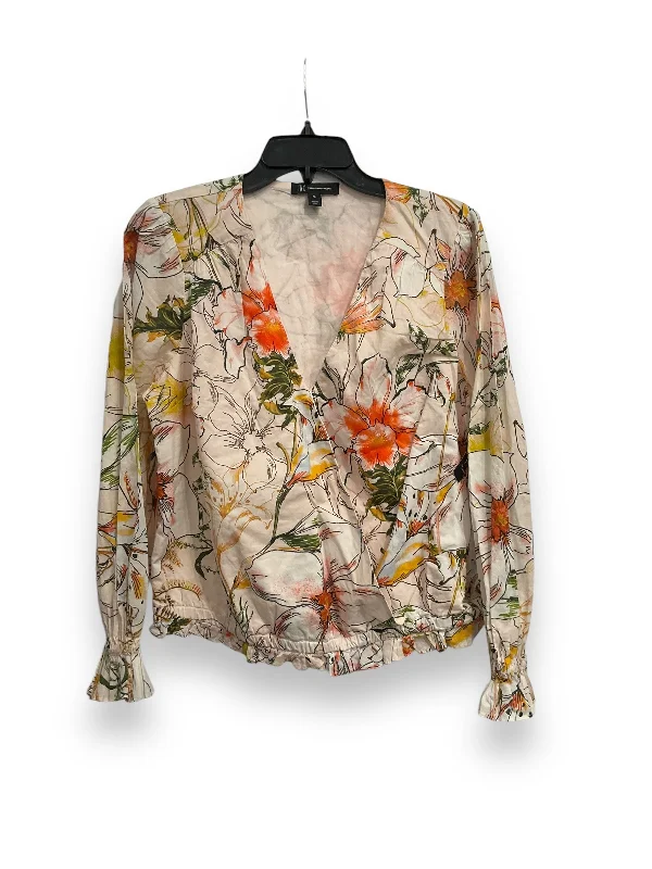 Amazing Deals Top Long Sleeve By Inc In Floral Print, Size: L
