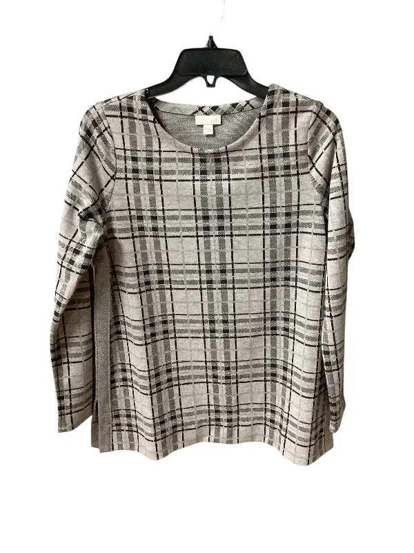 Super Bargain Top Long Sleeve By J. Jill In Plaid Pattern, Size: Xs