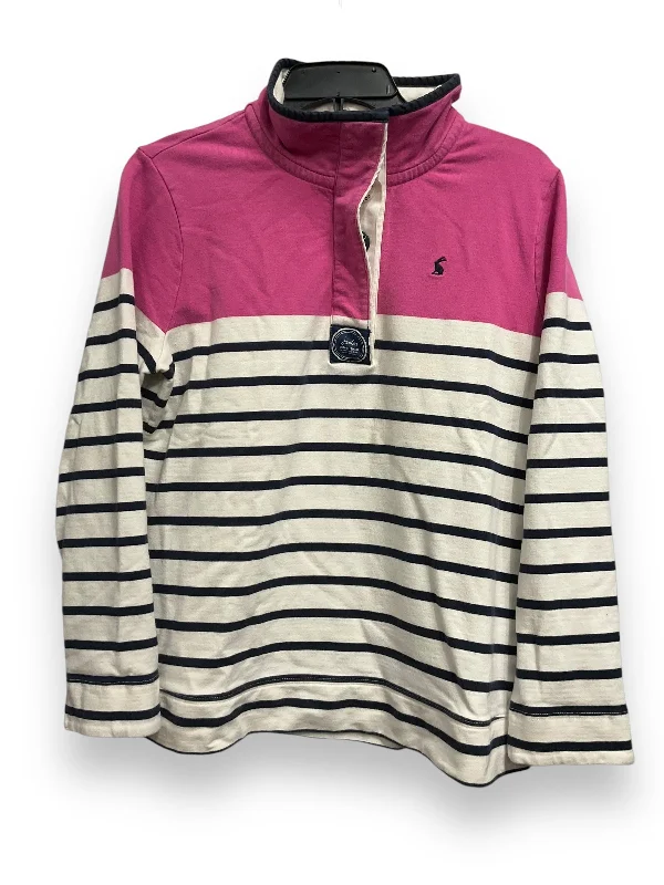 Overstock Top Long Sleeve By Joules In Striped Pattern, Size: M