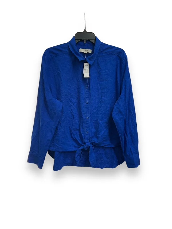 Customer Appreciation Sale Top Long Sleeve By Loft In Blue, Size: Xl