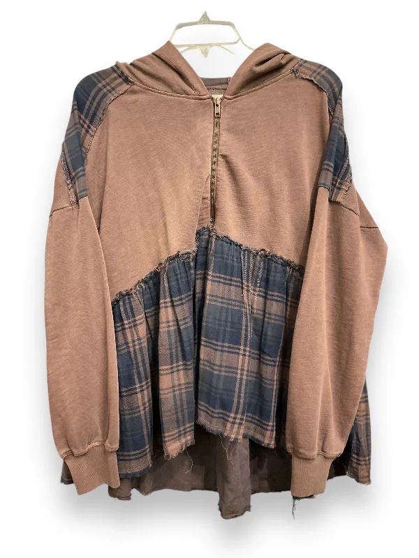 Discount Extravaganza Top Long Sleeve By Lucky Brand In Plaid Pattern, Size: S